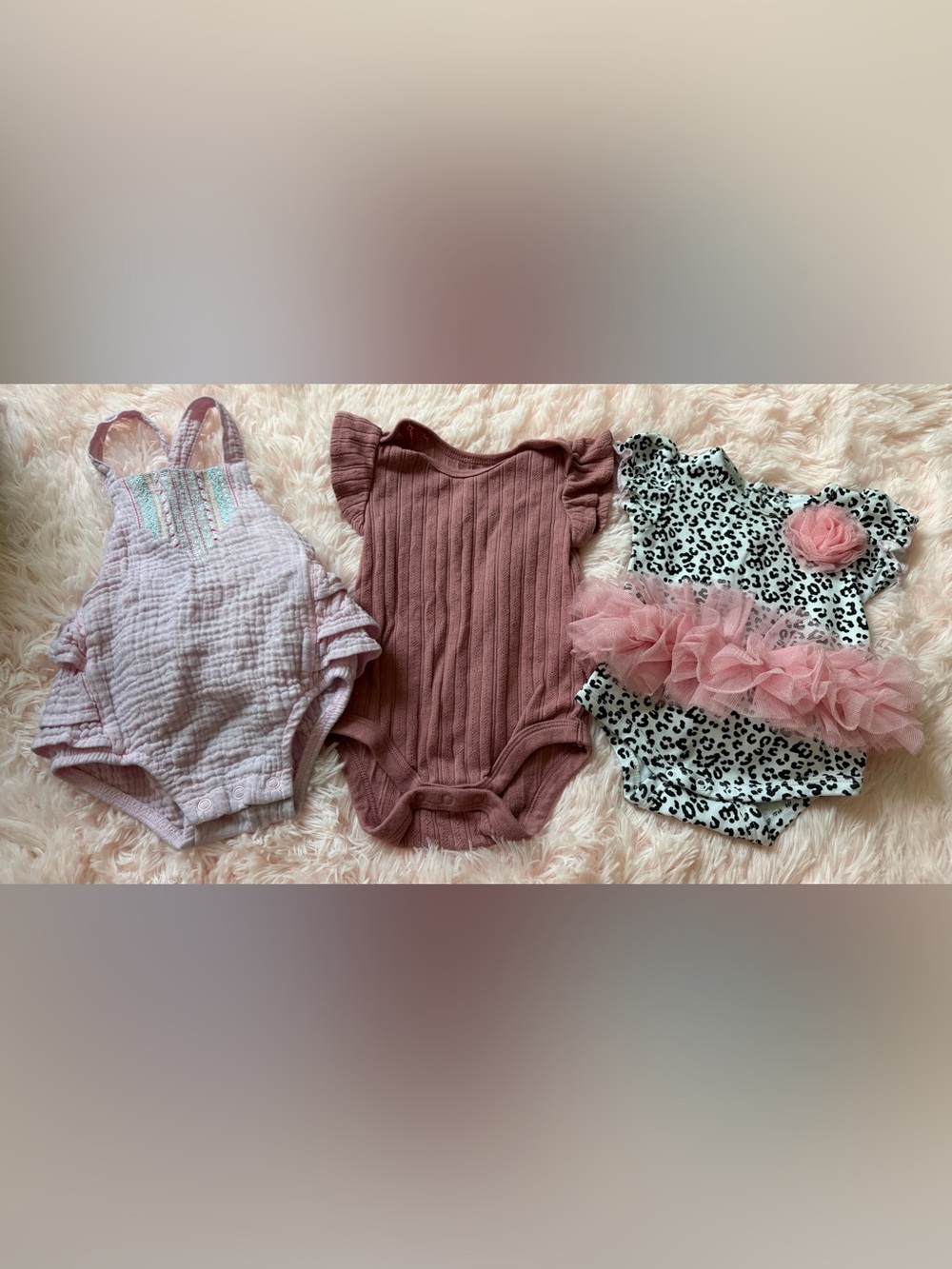 3 piece bundle - 0-3 month onesies